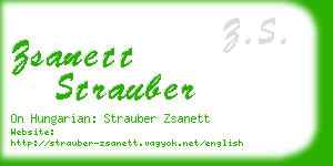 zsanett strauber business card